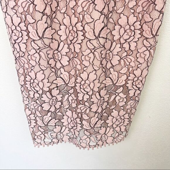 Nicholas Pink Eyelet Lace Midi Cocktail Tank Dress Size 8 - Picture 5 of 10